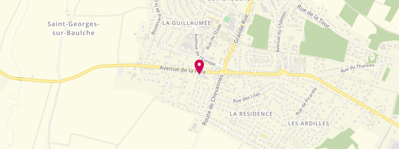 Plan de Les Marronniers, 14 avenue de la Paix, 89000 Saint-Georges-sur-Baulche