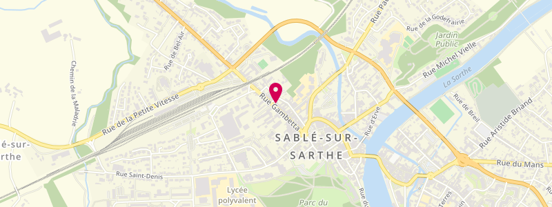 Plan de Le Vincennes, 47 Rue Gambetta, 72300 Sablé-sur-Sarthe