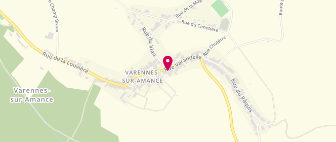 Plan de Café de la Poste, 14 Rue Varandelle, 52400 Varennes-sur-Amance