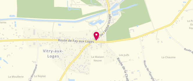 Plan de Cafe des Quatre Routes, 10 Route de Fay Aux Loges, 45530 Vitry-aux-Loges