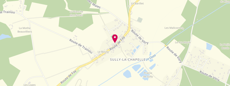 Plan de Chez Fabienne, 30 Route de Fay, 45450 Sully-la-Chapelle