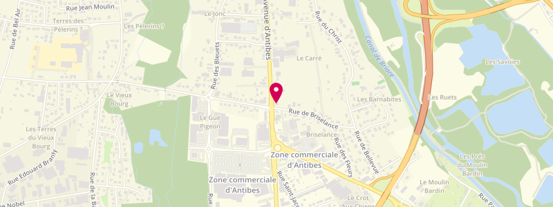 Plan de Le Bergerac, 813 avenue d'Antibes, 45200 Amilly
