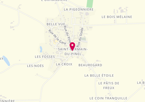 Plan de Le Carpe Diem, 1 Rue du Pinel, 35370 Saint-Germain-du-Pinel