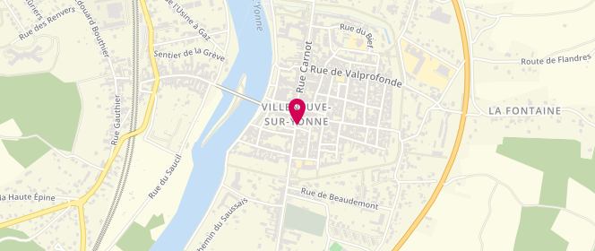 Plan de GOMBAU Florence, 32 Rue Carnot, 89500 Villeneuve-sur-Yonne