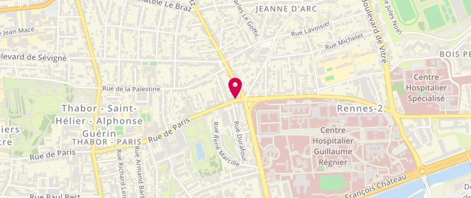 Plan de Le Marigny, 127 Rue de Paris, 35000 Rennes