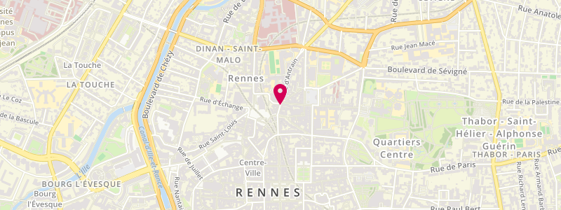 Plan de Le Guepard, 12 Rue d'Antrain, 35700 Rennes