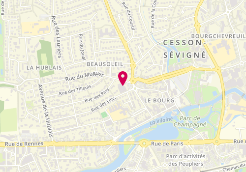 Plan de Mag Presse Beausoleil, 38 Rue Muguet, 35510 Cesson-Sévigné