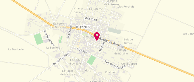 Plan de Café des Sports, 18 Grande Rue, 45300 Boynes