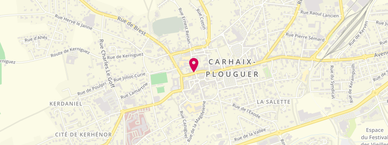 Plan de La Maison du Fumeur, 13 Rue Brizeux, 29270 Carhaix-Plouguer