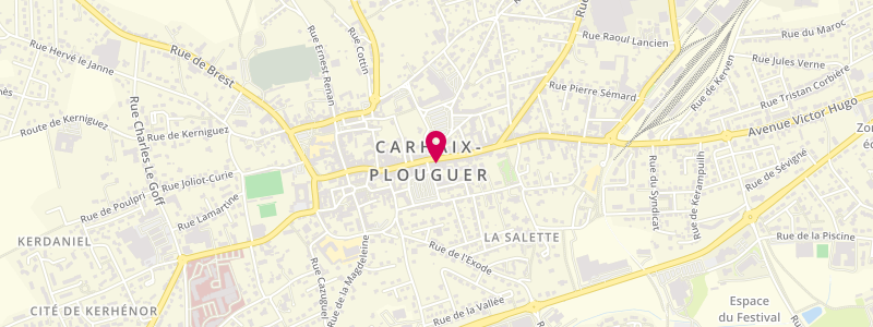 Plan de Le Glenn, 6 Rue des Martyrs, 29270 Carhaix-Plouguer