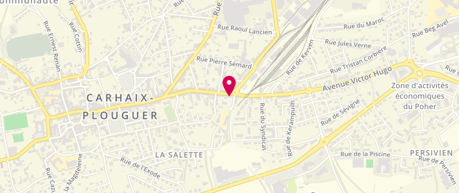 Plan de Le Welcome, 48 avenue du Général de Gaulle, 29270 Carhaix-Plouguer