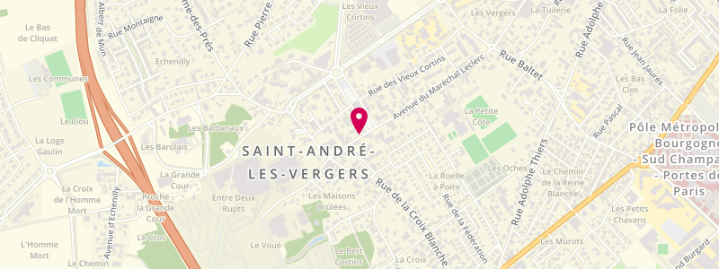 Plan de Hall de Presse, 42 avenue Maréchal Leclerc, 10120 Saint-André-les-Vergers