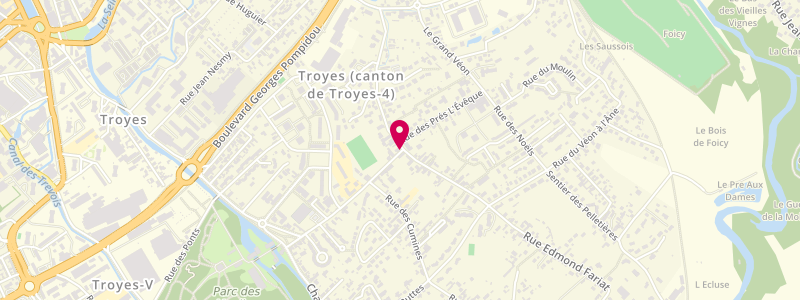 Plan de Café des Lilas, 42 Rue Edmond Fariat, 10000 Troyes