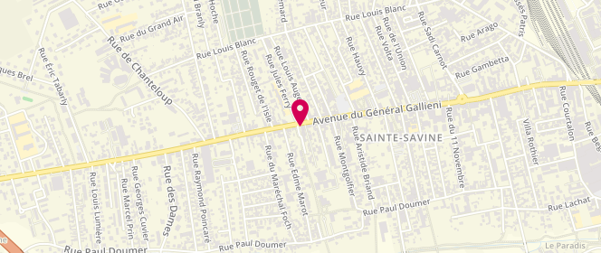 Plan de Le Chapeau Rouge, 97 avenue du Général Gallieni, 10300 Sainte-Savine