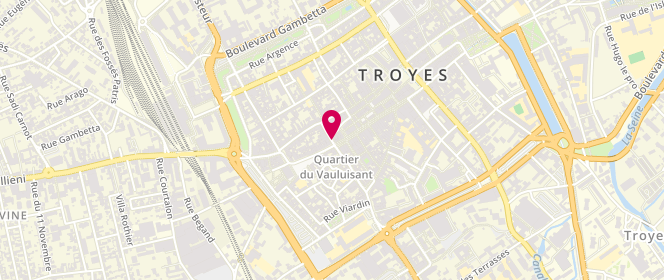 Plan de La Grosse Pipe, 1 Rue Juvénal des Ursins, 10000 Troyes
