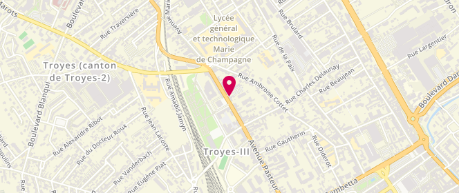 Plan de Le Rallye, 98 avenue Pasteur, 10000 Troyes