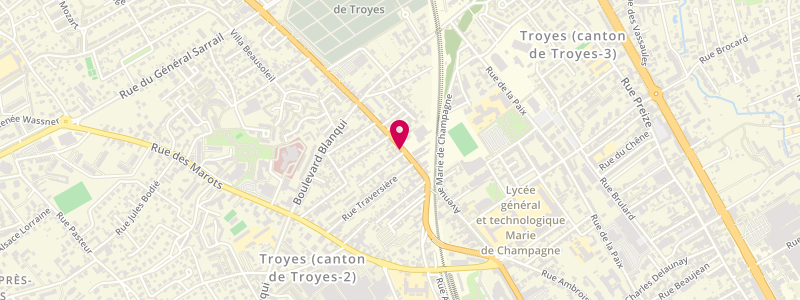 Plan de Bar Tabac Saint Martin, 151 avenue du Général Leclerc, 10000 Troyes