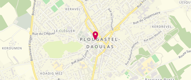 Plan de O Fraisia, 14 Rue de l'Église, 29470 Plougastel-Daoulas