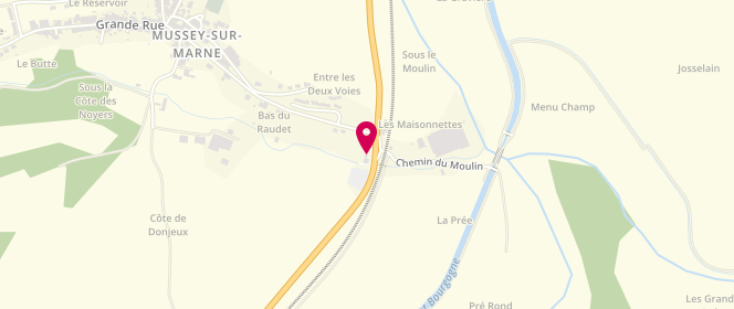Plan de Restaurant la Vallee de la Marne, 8, 52300 Mussey-sur-Marne