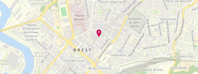 Plan de Le Centre, 27 Rue Jean Jaurès, 29200 Brest