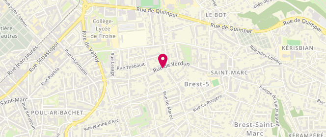 Plan de Le Beaupré, 46 Rue de Verdun, 29200 Brest