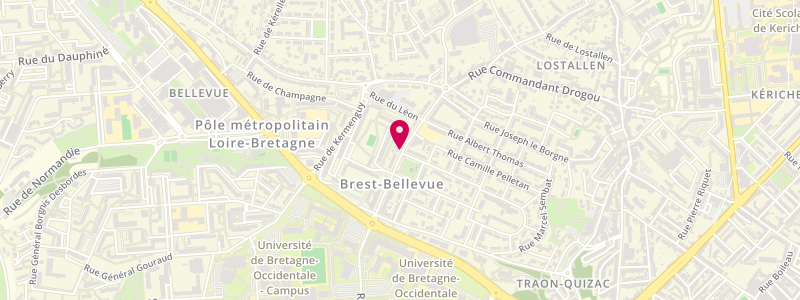 Plan de Le Langevin, 31 Rue Professeur Langevin, 29200 Brest