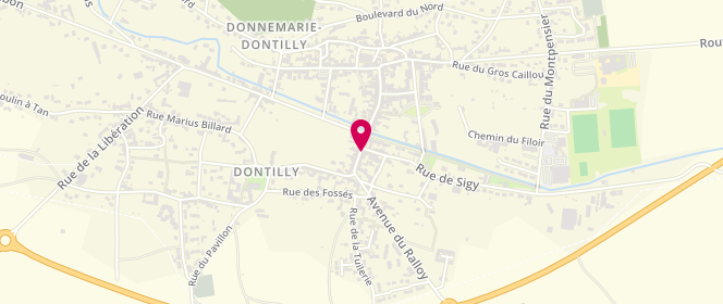 Plan de Au Bon Coin, 5 Rue Raymond Bellague, 77520 Donnemarie-Dontilly