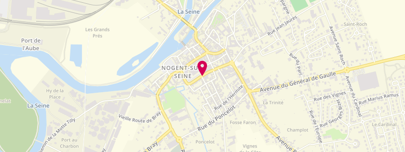 Plan de Plaza Caffe, 23 Rue des Fossés, 10400 Nogent-sur-Seine