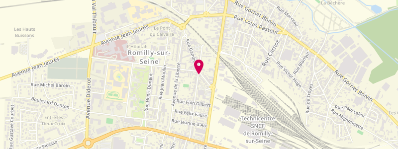 Plan de Le Longchamp, 23 Rue Gambetta, 10100 Romilly-sur-Seine