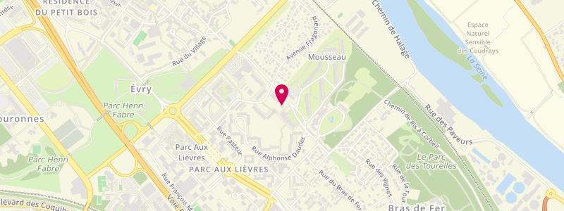 Plan de Le Biblos, 91000 avenue de Mousseau, 91000 Évry-Courcouronnes