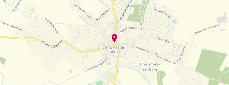 Plan de Chez Suzy, 2 Rue Couperin, 77390 Chaumes-en-Brie