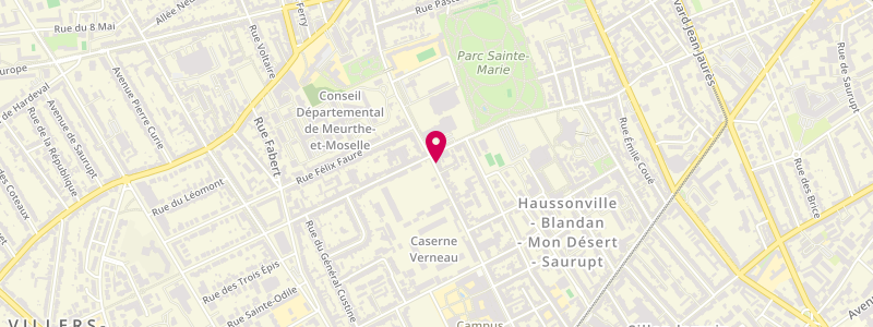 Plan de Le Placieux, 51 Rue Sergent Blandan, 54000 Nancy