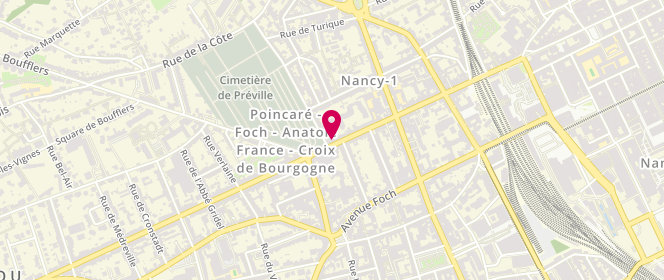 Plan de Carpe Diem, 84 Rue Raymond Poincaré, 54000 Nancy