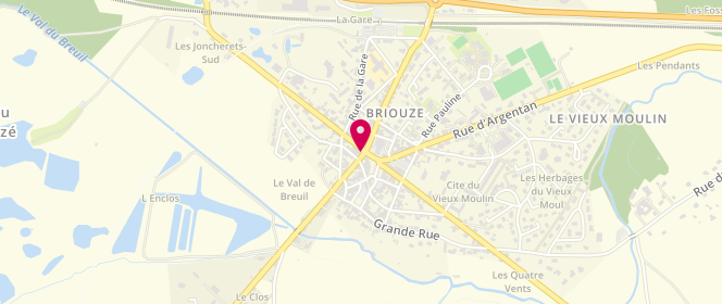 Plan de Le Bar du Centre, 1 Rue du Dr Petit, 61220 Briouze