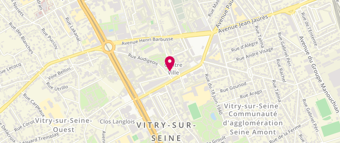Plan de Le Tabariot, 2 Rue Audigeois, 94400 Vitry-sur-Seine