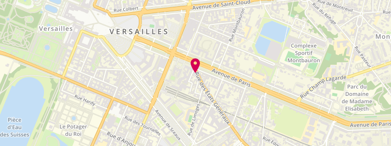Plan de Café de la Poste, 4 Rue des États Généraux, 78000 Versailles