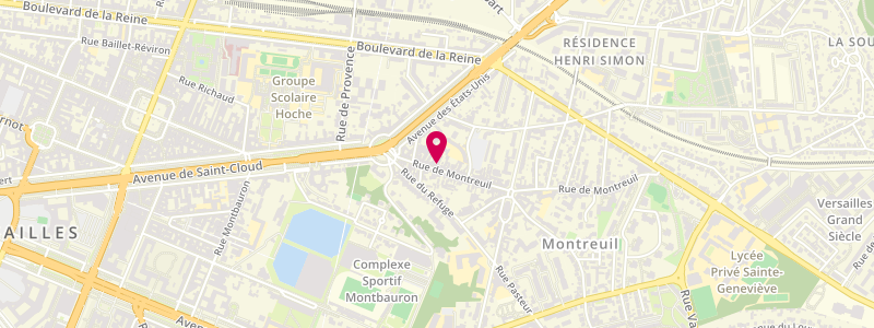 Plan de La Gitane, 19 Rue de Montreuil, 78000 Versailles
