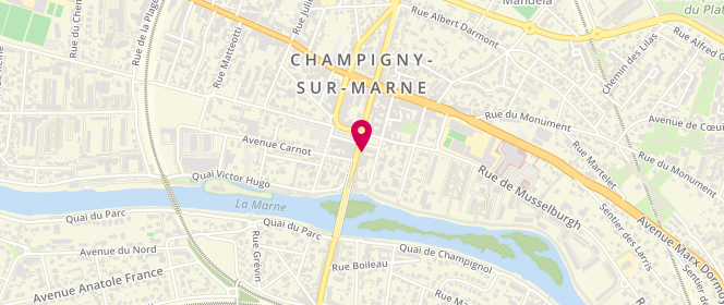 Plan de Au Scribe, 18 Rue Albert Thomas, 94500 Champigny-sur-Marne