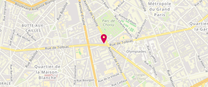 Plan de La Bouffarde, 124 Rue de Tolbiac, 75013 Paris