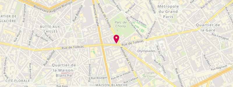Plan de La Bouffarde, 124 Rue de Tolbiac, 75013 Paris