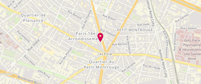 Plan de La Civette d'Alésia, 220 Avenue Maine, 75014 Paris