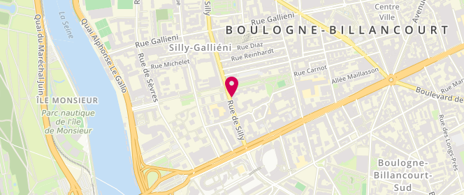 Plan de Le Silly, 143 Rue de Silly, 92100 Boulogne-Billancourt