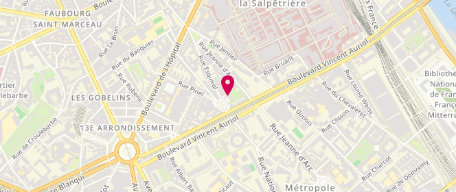 Plan de La Civette Nationale, 10 place Pinel, 75013 Paris
