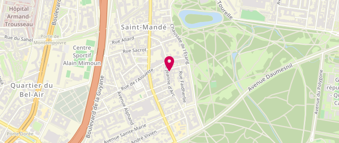 Plan de Le Narval, 27 Rue Jeanne d'Arc, 94160 Saint-Mandé