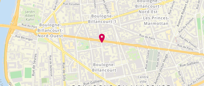 Plan de Le Marigny, 97 Route de la Reine, 92100 Boulogne-Billancourt
