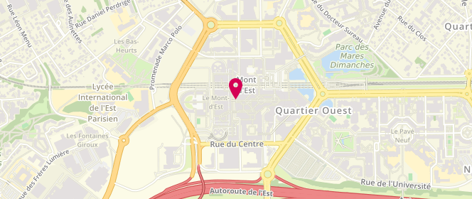 Plan de La Civette des Arcades, 234 Boulevard du Mont d'Est, 93160 Noisy-le-Grand
