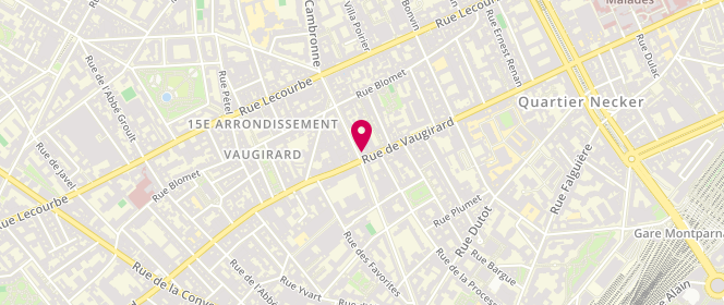 Plan de Les Favorites, 125 Rue Cambronne, 75015 Paris