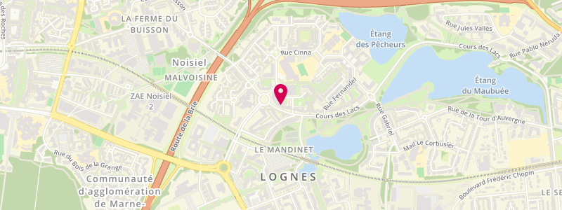 Plan de Le Café de Lognes, 6 Cr des Lacs, 77185 Lognes