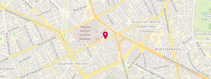 Plan de Le Falguière, 129 Rue de Vaugirard, 75015 Paris