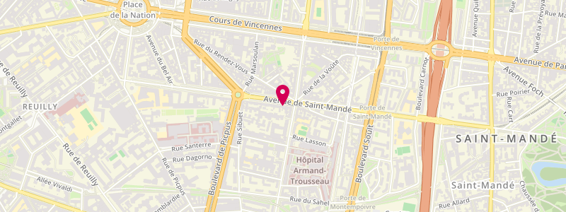 Plan de Le saint Mandé, 82 avenue de Saint-Mandé, 75012 Paris